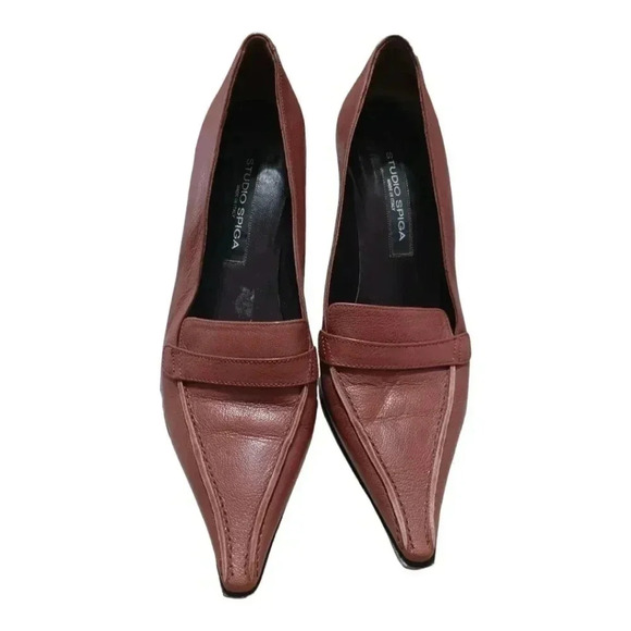 Studio spiga women pointed shoes cognac color size 7M - Picture 1 of 11